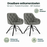Belangrijkste voordelen en eigenschappen van draaibare eetkamerstoelen set van 2
