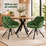 draaibare eetkamerstoelen set van 2 in gebruik in een passende praktijksituatie