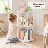 draaibare kinderboekenkast in gebruik in een passende praktijksituatie