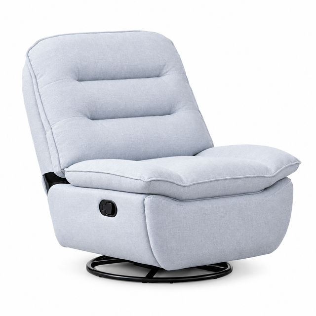draaibare relaxfauteuil productfoto op neutrale achtergrond