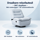 Overzicht van draaibare relaxfauteuil met de belangrijkste productvoordelen