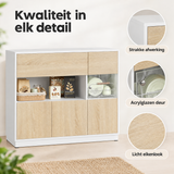Detail van materiaal en afwerking van dressoir 100 cm