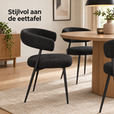 eetkamerstoel chenille in gebruik in een passende praktijksituatie
