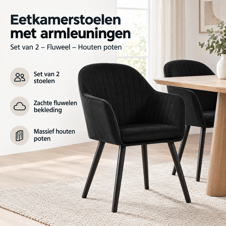 Praktische toepassing en keuzehulp voor eetkamerstoelen met armleuningen