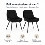 Belangrijkste voordelen en eigenschappen van eetkamerstoelen set van 2