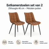 Belangrijkste voordelen en eigenschappen van eetkamerstoelen set van 2