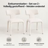 Belangrijkste voordelen en eigenschappen van eetkamerstoelen set van 2