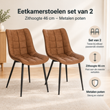 Praktische toepassing en keuzehulp voor eetkamerstoelen set van 2