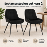Praktische toepassing en keuzehulp voor eetkamerstoelen set van 2