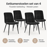 Belangrijkste voordelen en eigenschappen van eetkamerstoelen set van 4
