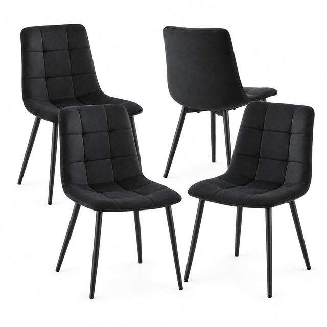 eetkamerstoelen set van 4 productfoto op neutrale achtergrond
