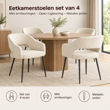 Praktische toepassing en keuzehulp voor eetkamerstoelen set van 4