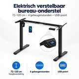 Elektrisch verstelbaar bureau-onderstel van BukkitBow, 72-120 cm, met 4 geheugenstanden en USB-poort, overzicht van kernvoordelen