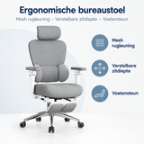 Overzicht van ergonomische bureaustoel met de belangrijkste productvoordelen