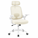 ergonomische mesh bureaustoel productfoto op neutrale achtergrond