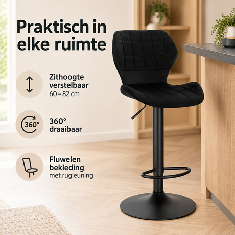 Praktische toepassing en keuzehulp voor fluwelen barkruk