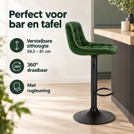 Praktische toepassing en keuzehulp voor fluwelen barkruk