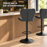 fluwelen barkruk in gebruik in een passende praktijksituatie