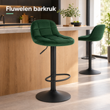 fluwelen barkruk in gebruik in een passende praktijksituatie