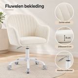 Detail van materiaal en afwerking van fluwelen bureaustoel