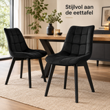 fluwelen eetkamerstoelen set van 2 in gebruik in een passende praktijksituatie
