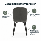 Belangrijkste voordelen en eigenschappen van fluwelen eetkamerstoelen set van 4