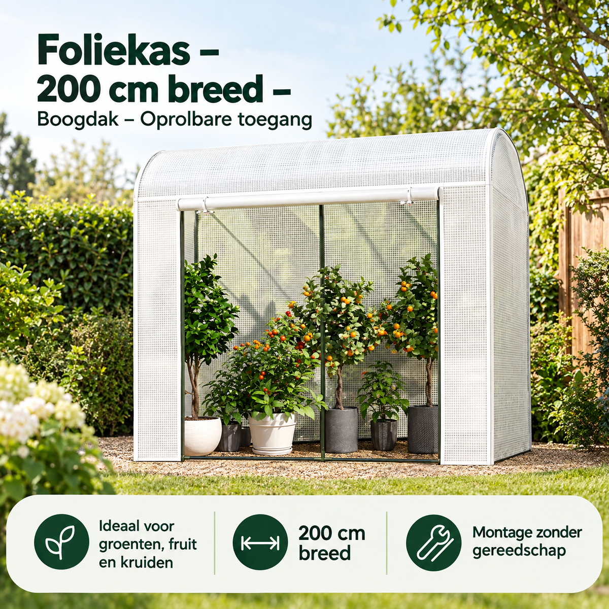 Praktische toepassing en keuzehulp voor foliekas