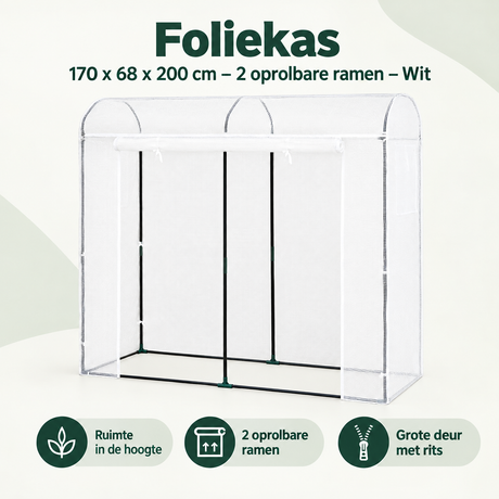 Overzicht van foliekas met de belangrijkste productvoordelen