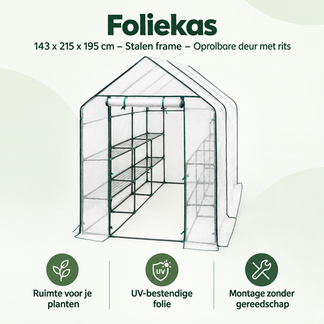 Overzicht van foliekas met de belangrijkste productvoordelen