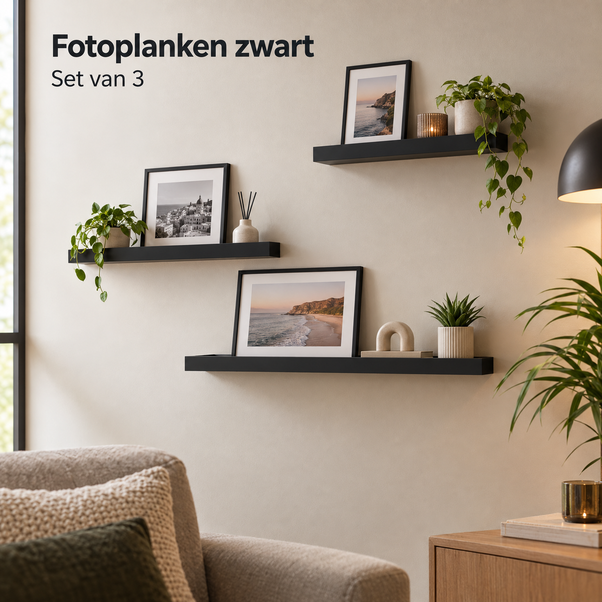 fotoplanken zwart in gebruik in een passende praktijksituatie