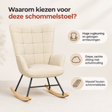 Belangrijkste voordelen en eigenschappen van gestoffeerde schommelstoel