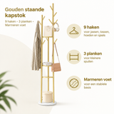 Belangrijkste voordelen en eigenschappen van gouden staande kapstok