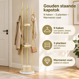 Praktische toepassing en keuzehulp voor gouden staande kapstok