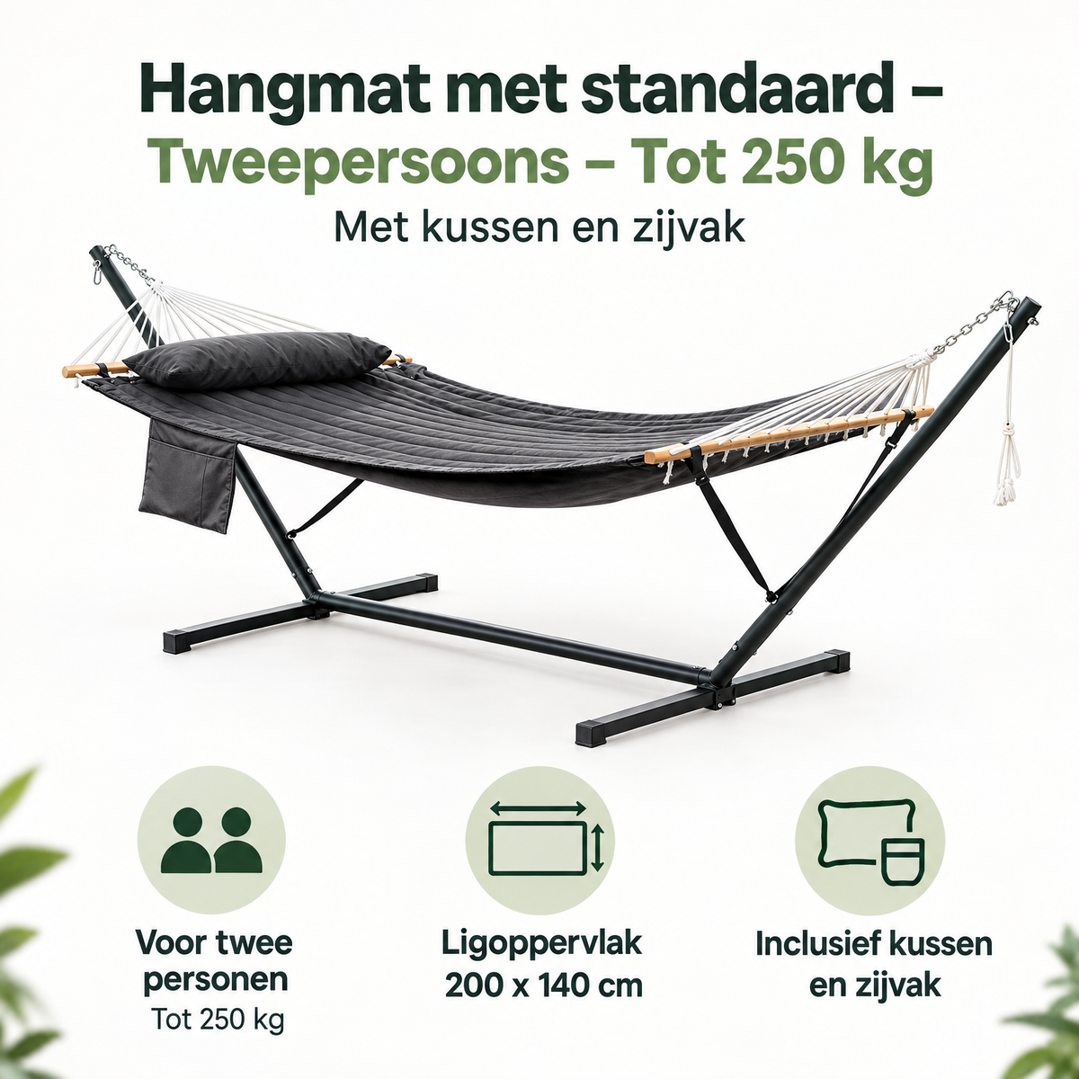 Belangrijkste voordelen en eigenschappen van hangmat met standaard