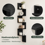 Detail van materiaal en afwerking van hoekwandplank