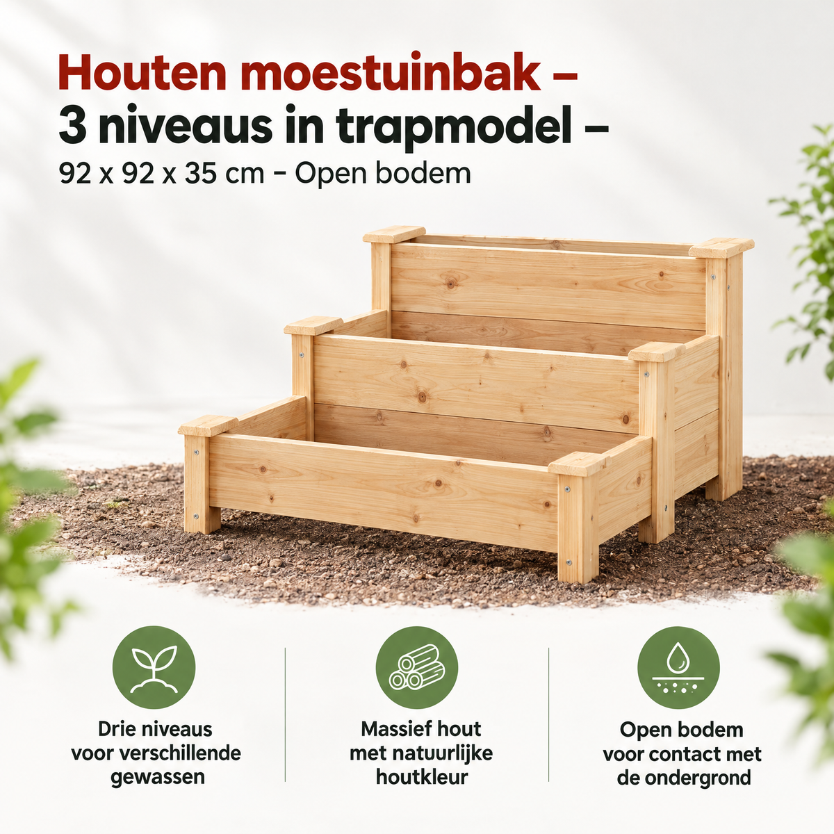 Belangrijkste voordelen en eigenschappen van houten moestuinbak