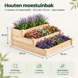 Afmetingen en productspecificaties van houten moestuinbak
