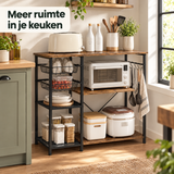 industrieel keukenrek in gebruik in een passende praktijksituatie