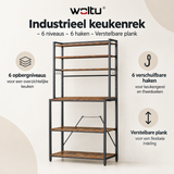 Overzicht van industrieel keukenrek met de belangrijkste productvoordelen