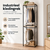 Praktische toepassing en keuzehulp voor industrieel kledingrek