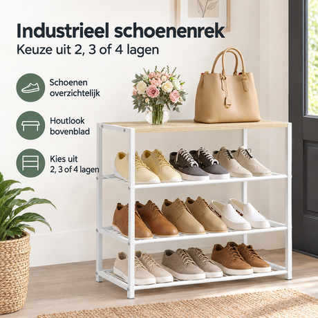 Praktische toepassing en keuzehulp voor industrieel schoenenrek