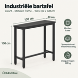 Afmetingen en productspecificaties van industriële bartafel