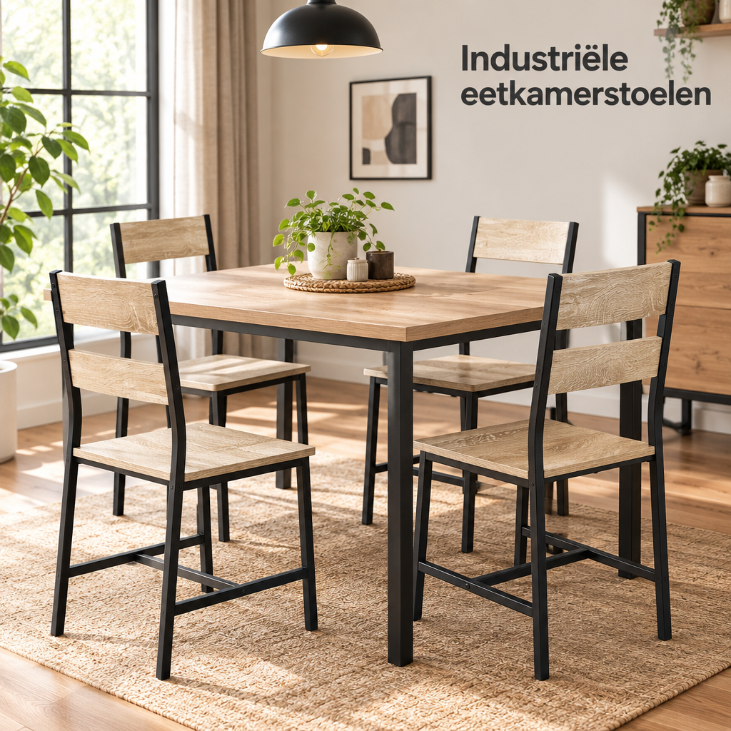 industriële eetkamerstoelen in gebruik in een passende praktijksituatie