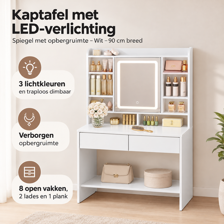 Belangrijkste voordelen en eigenschappen van kaptafel met LED-verlichting