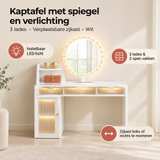 Belangrijkste voordelen en eigenschappen van kaptafel met spiegel en verlichting