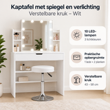 Belangrijkste voordelen en eigenschappen van kaptafel met spiegel en verlichting