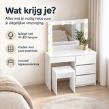 Praktische toepassing en keuzehulp voor kaptafel met verlichting