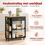 Belangrijkste voordelen en eigenschappen van keukentrolley met werkblad