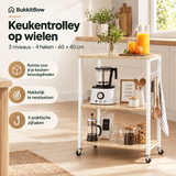 Praktische toepassing en keuzehulp voor keukentrolley op wielen