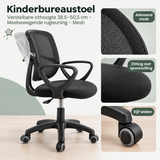 Detail van materiaal en afwerking van kinderbureaustoel